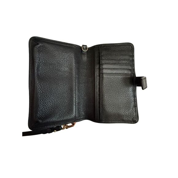 Tory Burch Black Leather Wristlet Wallet Clutch - Picture 13 of 17